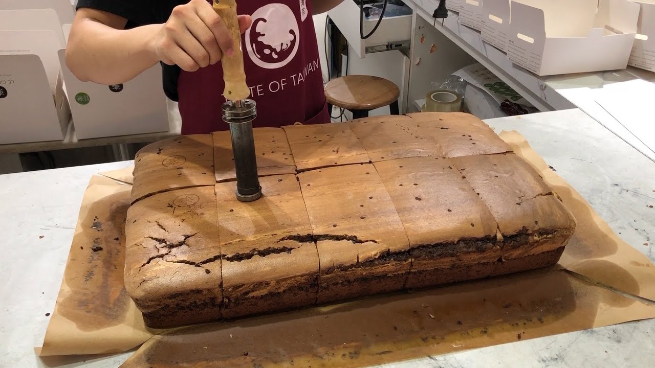 Original Jiggly Chocolate Cake Cutting and Cooking - YouTube