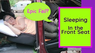 Front seat bed•No build minivan camper •Sleep Two