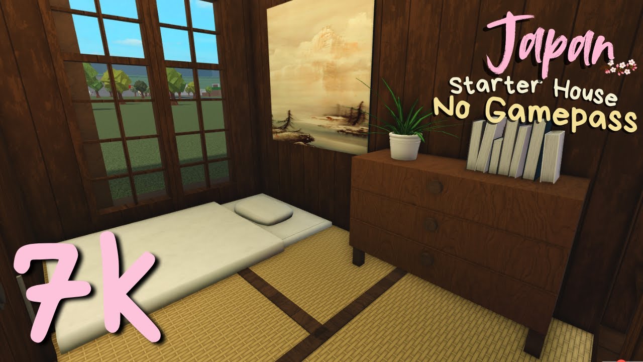 BLOXBURG: 7K NO GAMEPASS *Japanese Inspired* Starter House (speedbuild ...