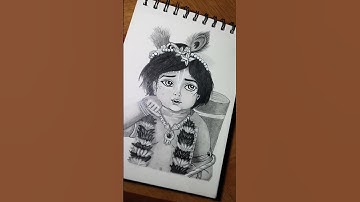 Little Krishna drawing 🌼 Krishna status ❤️#shorts #drawing #artist #krishnastatus #littlekrishna