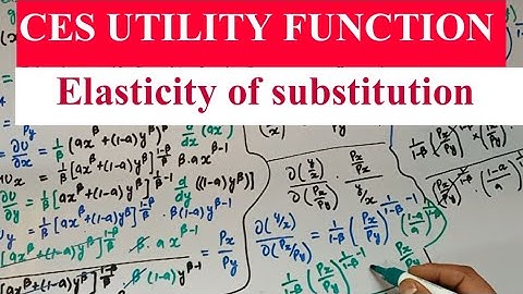 CES Utility function. Finding Elasticity of substitution of CES Utility function