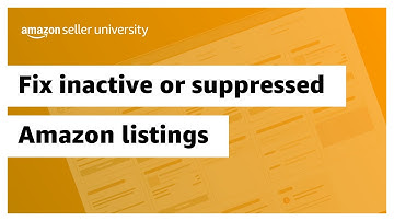 Fix inactive or suppressed Amazon listings
