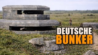 Deutsche Bunker über dem Strand von Omaha Beach 1944