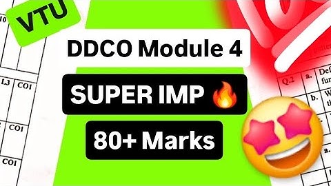 DDCO MODULE 4 SUPER IMP💯🤩| BCS302 MODEL PAPER SOLUTIONS + PYQs | 22 Scheme VTU 3rd SEM CSE #vtu #cse