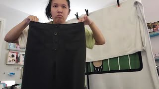 aliexpress product review | high-waisted elastic business casual pants | faux slacks w/ real pockets