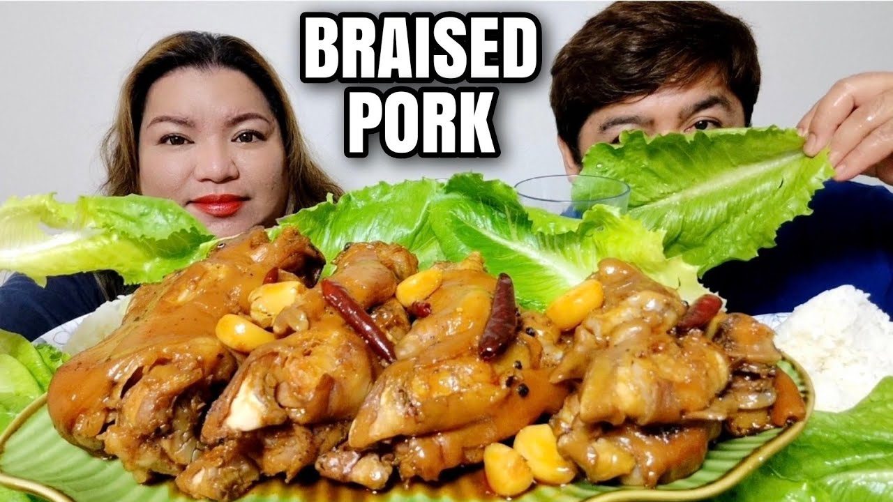 BRAISED PORK HOCK | MUKBANG ASMR | Alex & Sha