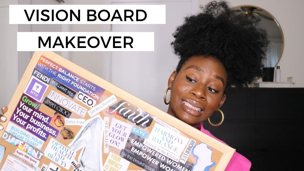 SO I GAVE MY 2020 VISION BOARD A MAKEOVER | YoursTrulyYinka - YouTube