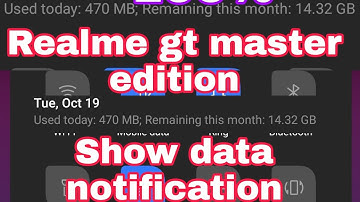 Show data notification | Realme gt master edition 5g | daily data notification show | problem solve