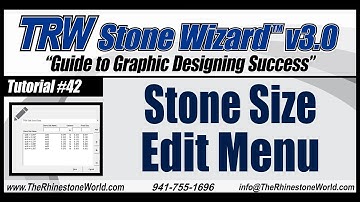 TRW Stone Wizard 3.0 Tutorial Video 42 Stone Size Edit Menu Button