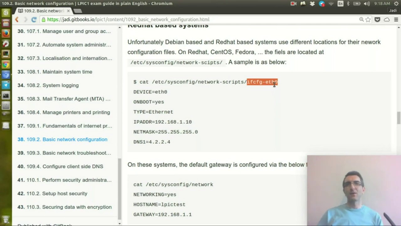 الپیک ۱ - بخش ۱۰۹.۲ - Basic Network configuration - YouTube