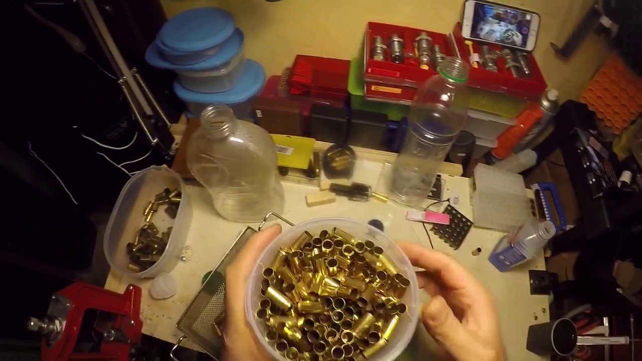 Pulizia ottima dei bossoli in 3 minuti. Metodo rapido ed economico con CURALAVASTOVIGLIE, ricarica.