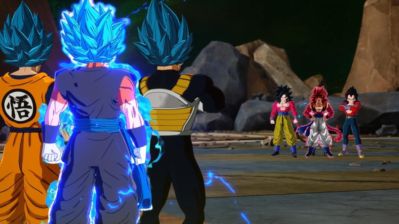 Super Goku & Vegeta Vs GT Goku & Vegeta! Dragon Ball Sparking Zero 