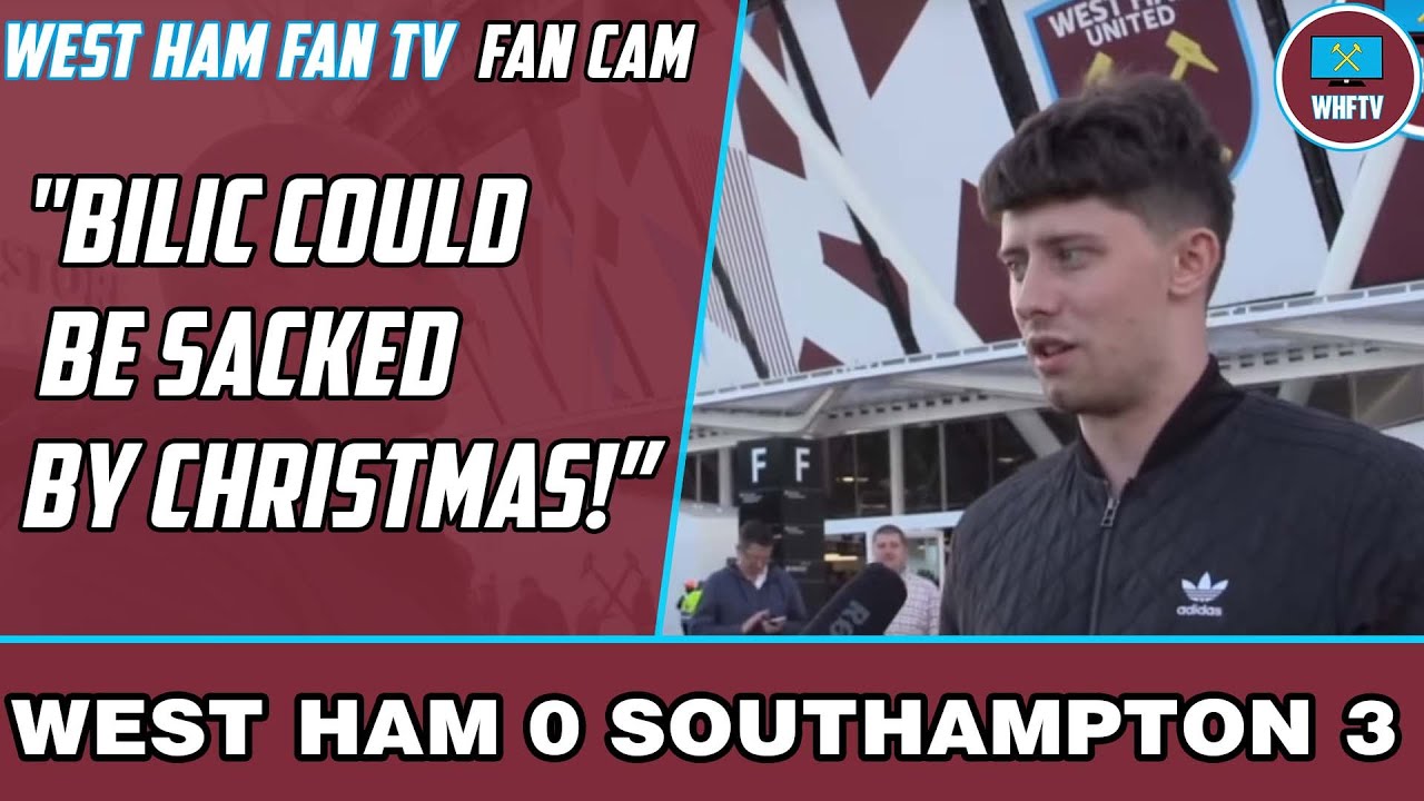 'Bilic could be sacked by Christmas' West Ham 0 Southampton 3 david goldflies