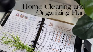 Plan with me in my home cleaning Planner | Free home cleaning and decluttering Canva Templates screenshot 4