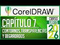 Curso CorelDRAW 2026, Contornos, Transparencias y Degradados - Capítulo 7