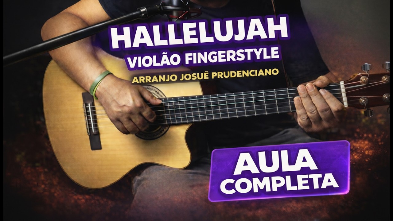 FINGERSTYLE - VÍDEO AULA - Hallelujah - Arranjo Intermediário - Tutorial Violão