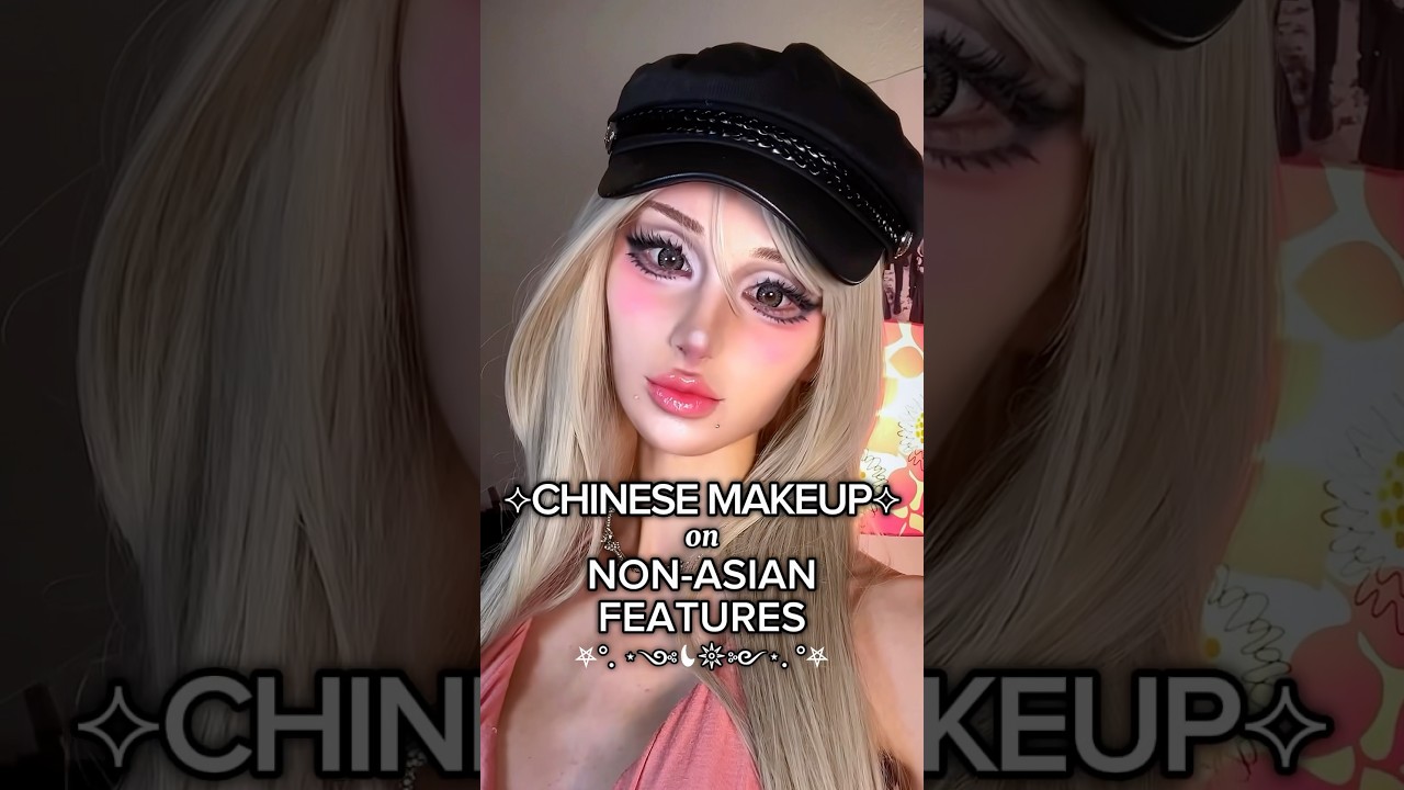 CHINESE MAKEUP💄🇨🇳✨ (on NON-ASIAN features!) Part 2! #makeuptutorial #chinesemakeup #douyin