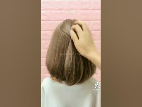 Красивая причёска на короткие волосы🦋 - YouTube