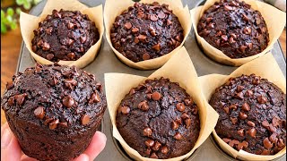 Got Oats & Cocoa? Make These Healthy Chocolate Muffins! No sugar!
