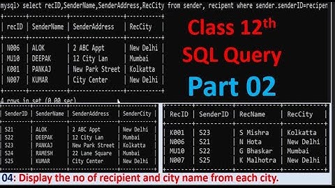 CBSE Board SQL | SQL 5 Marks Question | CBSE class-12 Previous year questions and answers Part 02