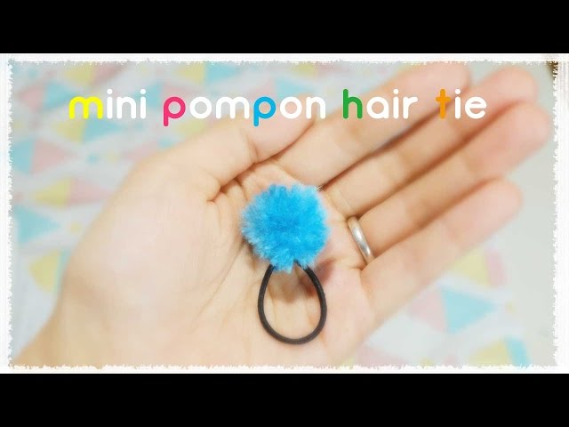 キッズも大人も☆ミニ・ポンポンヘアゴムの作り方 diy mini pompon