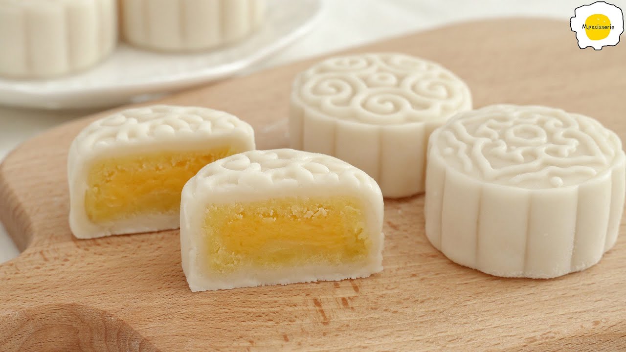 Сливочно-соленый яичный желток Паста из фасоли Мунг Рисовые Лунные лепешки