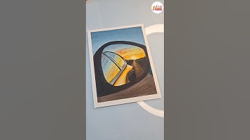Car mirror reflection painting idea #art #aestheticpainting