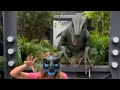 Raptor Encounter with Dino Mask🦕🦖💜 (Universal Studios)