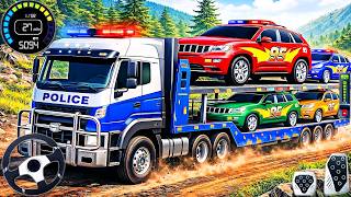 Police Vehicles Lightning McQueen - US Police Car Transporter 3D - Android GamePlay screenshot 5