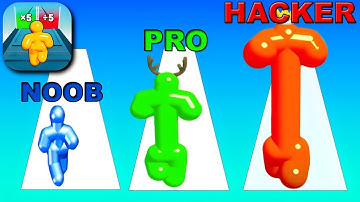 NOOB vs PRO vs HACKER vs GOD in Tall Man Run!!!