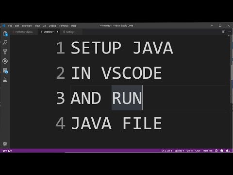 How to set up java in visual studio and run java program?