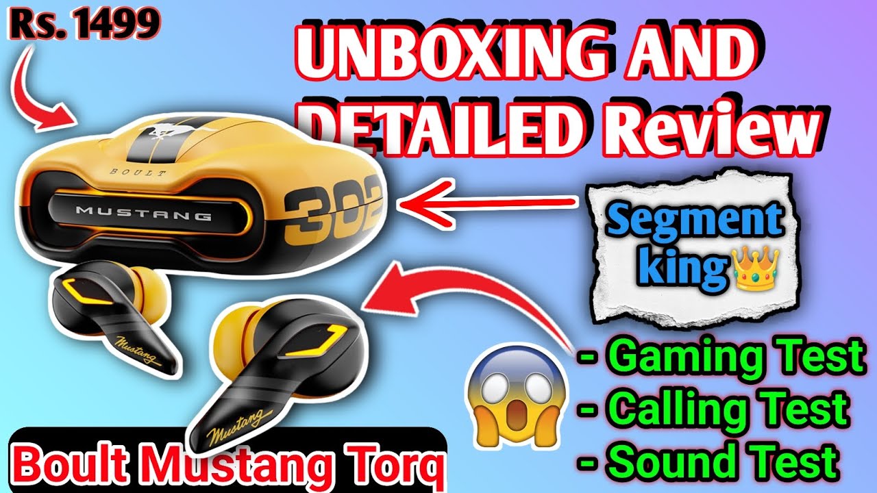 Boult Mustang Torq Unboxing And Review🔥| Best Gaming Earbuds | Best Earbuds Under 1500⚡