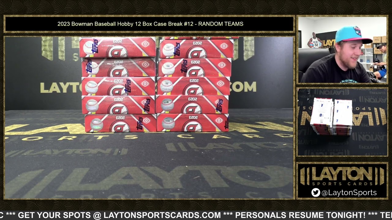 2023 Bowman Baseball Hobby 12 Box Case Break #12   RANDOM TEAMS