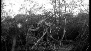 US Army troops operating machine guns,in France, during World War I HD Stock Footage