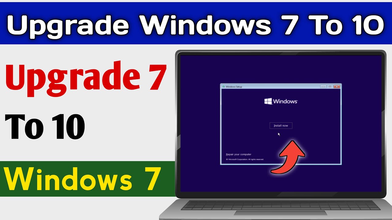 How To Upgrade Windows 7 To Windows 10 Full Tutorial Free 2024 - YouTube