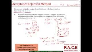 Montecarlo Simulation Generating Samples Acceptance Rejection Method