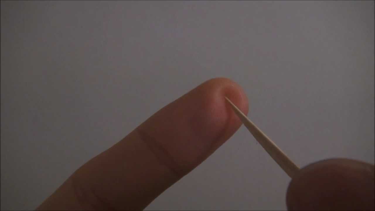 How To Shoot A Toothpick With Your Fingers How to poke finger with wooden toothpick - How To Do Anything TV video