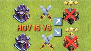 Clash of clans : HDV15 Vs HDV17 !!!
