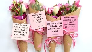 bouquet valentines quotes diy printable valentine источник
