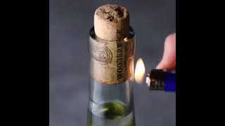 A very easy way to open a bottle of wine without a corkscrew🍷 #shorts