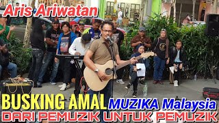 Video thumbnail of "Artis LEGEND Aris Ariwatan turut hadir dalam BUSKING AMAL di SOGO|backup band SENTUHAN"