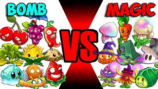 Team BOMB vs MAGIC - Which Team Plant 's Best? - PvZ 2 Team Plant Vs Team Plant