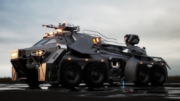 UE4.22.3 Raytrace Realtime | Army Vehicle | Material testing | RTX 2080ti