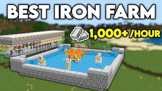 Best Iron Farm with Better Rates  1.20 Minecraft Bedrock & PE