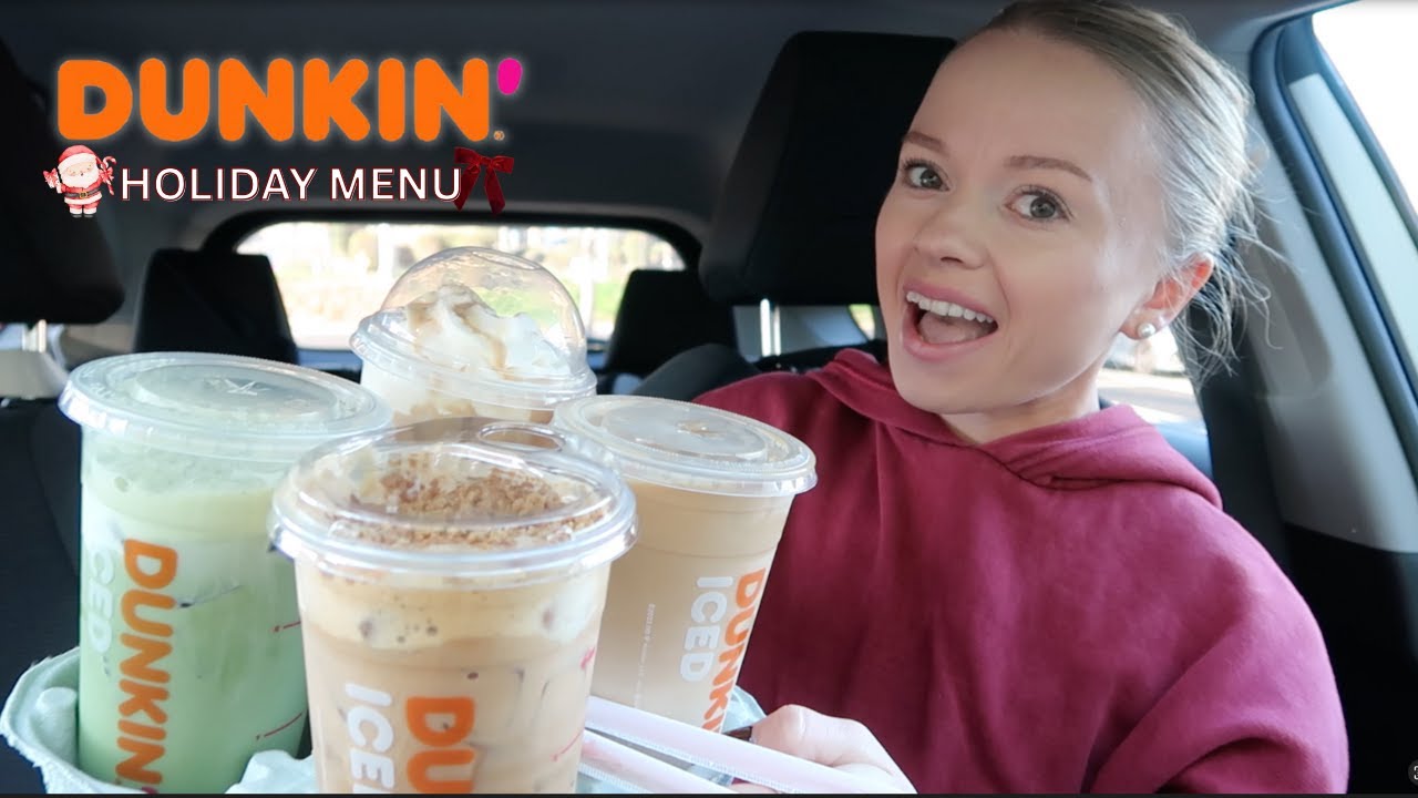 Праздничное меню DUNKIN' DONUTS | Латте с печеньем и маслом, мокко с поджаренным белым шоколадом ...