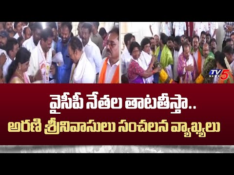 వైసీపీ నేతల తాటతీస్తా..| Tirupathi Janasena MLA Candidate Arani Srinivasulu Sensational Comments - TV5NEWS