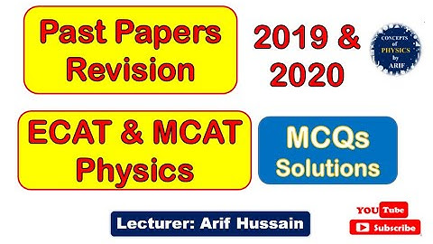 Past Papers MCQs Solutions | Physics 11 | ECAT & MCAT Prep | Part 1/3 | Concepts of Physics
