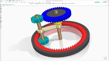 Design & Animation Epicyclic Gearing Mechanism 3 (Spur Gear Practice) in Solid Edge