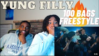 OKAY YUNG FILLY🔥🔥🔥 | Yung Filly - 100 Bags Freestyle (Official Video)  AMERICAN REACTION