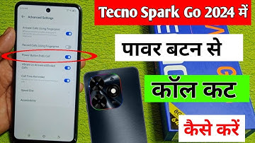 tecno spark go 2024 power button ends call setting | how to disconnect call power button tecno spark